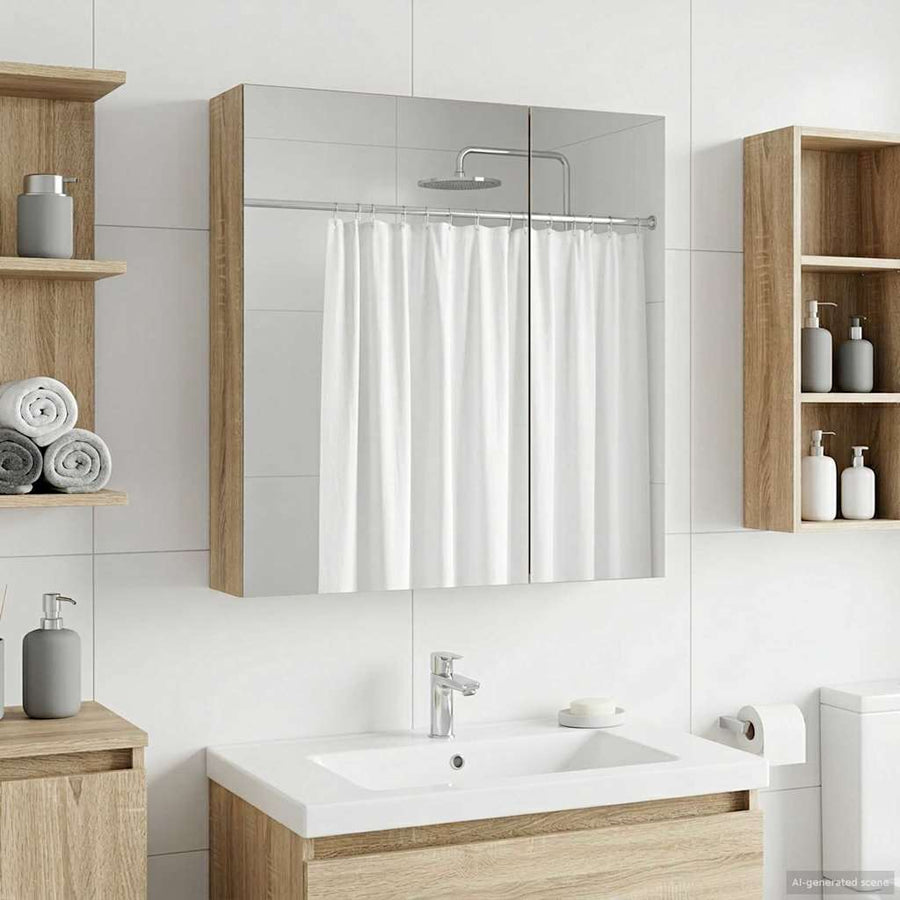 Badkamer spiegelkast met plank Sonoma Eiken 60 x 14,5 x 70 cm