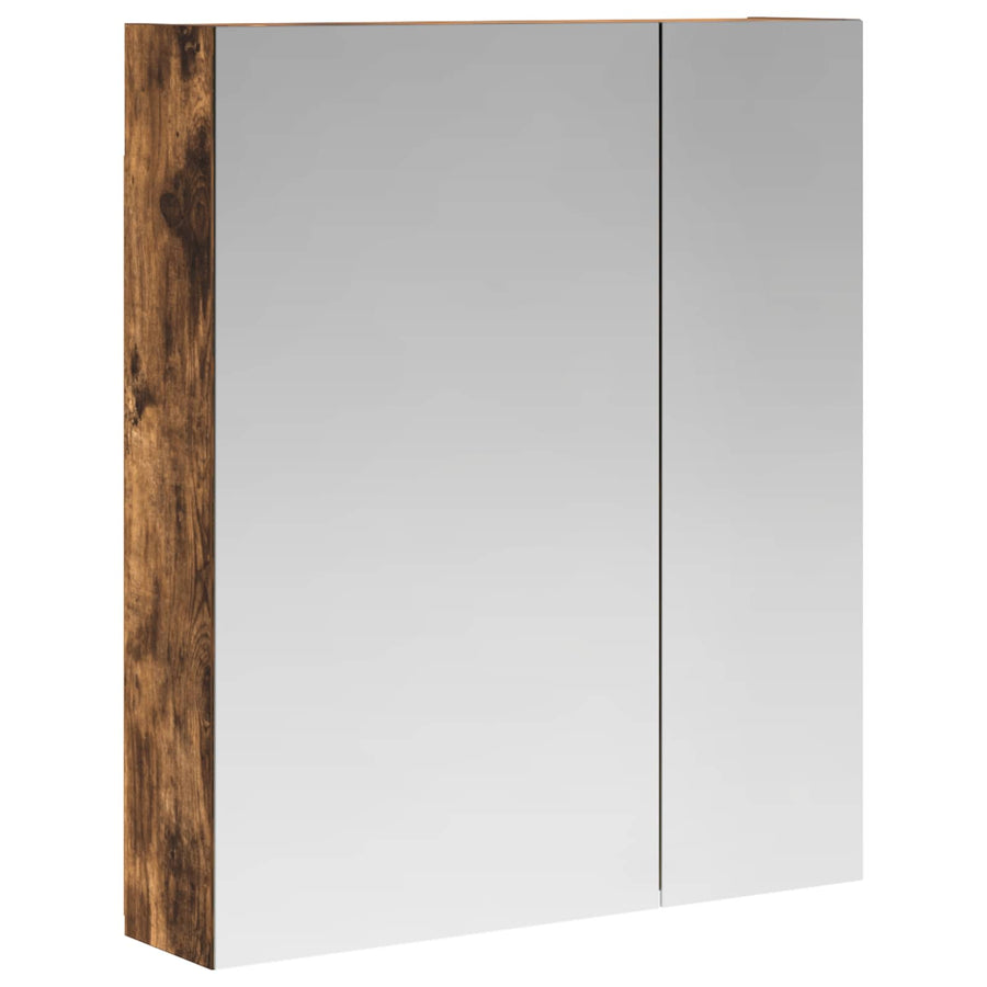 Badkamer spiegelkast met plank Gerookt eiken 60 x 14,5 x 70 cm