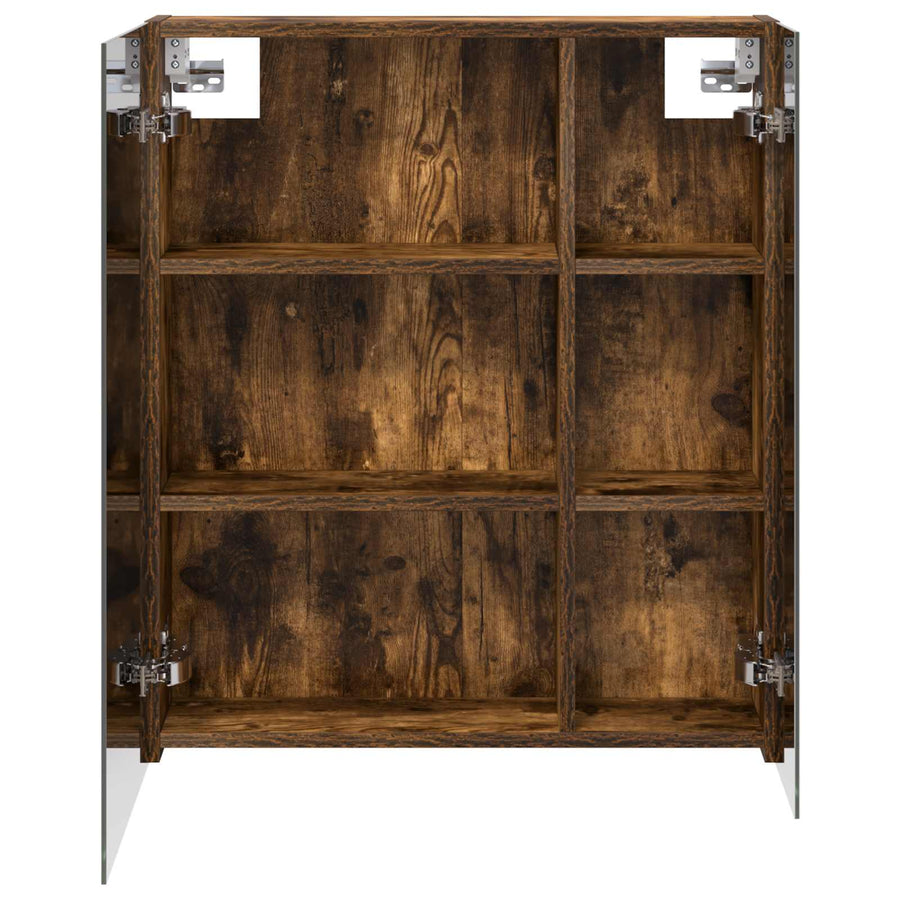 Badkamer spiegelkast met plank Gerookt eiken 60 x 14,5 x 70 cm
