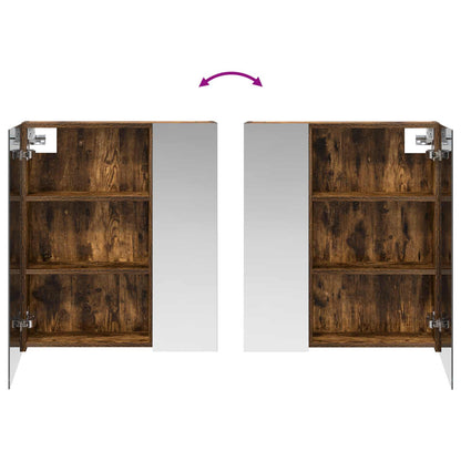 Badkamer spiegelkast met plank Gerookt eiken 60 x 14,5 x 70 cm
