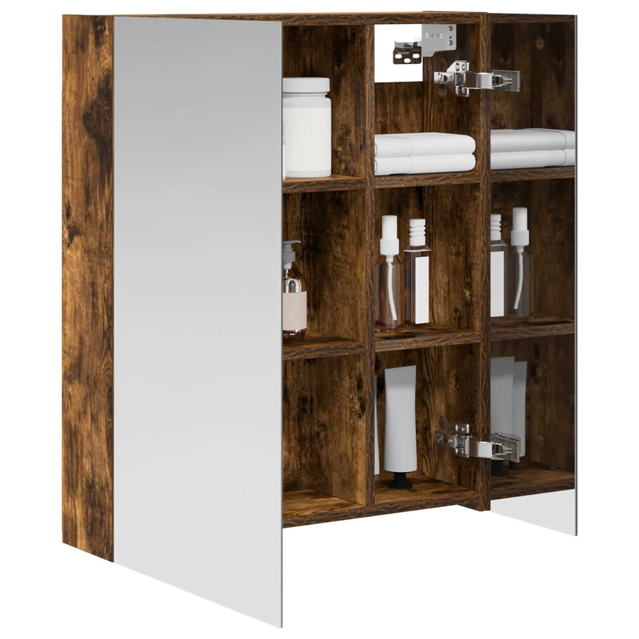 Badkamer spiegelkast met plank Gerookt eiken 60 x 14,5 x 70 cm