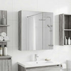 Bathroom Mirror Cabinet with Shelf Sonoma Grey 60 x 14.5 x 70 cm