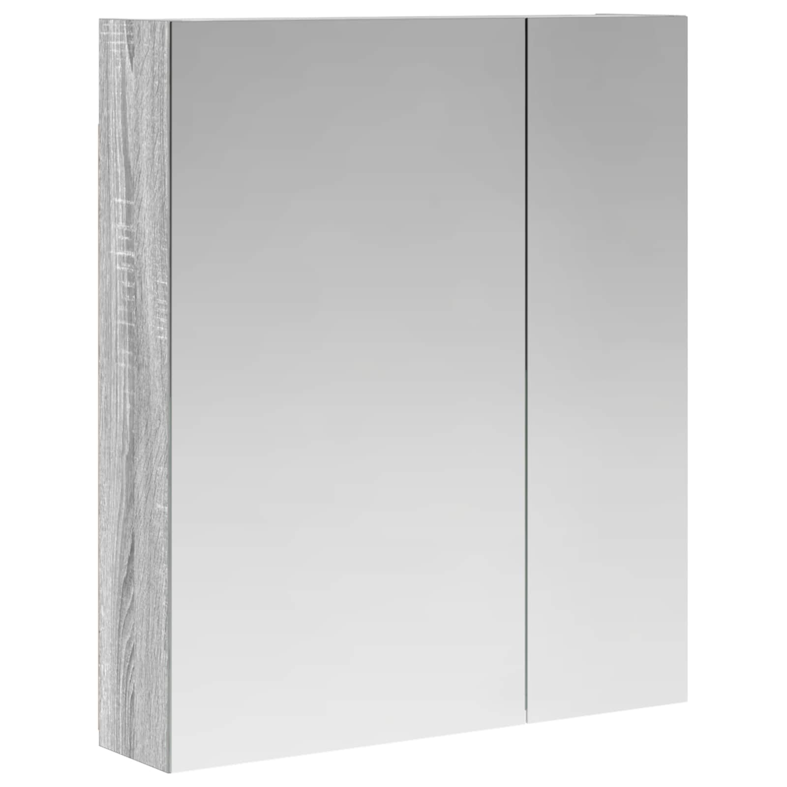 Badkamer spiegelkast met plank Grijs Sonoma 60 x 14,5 x 70 cm
