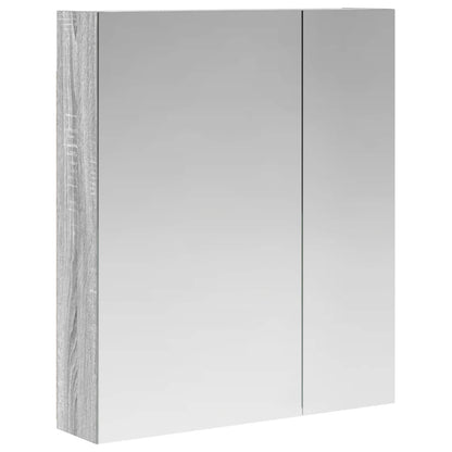 Badkamer spiegelkast met plank Grijs Sonoma 60 x 14,5 x 70 cm