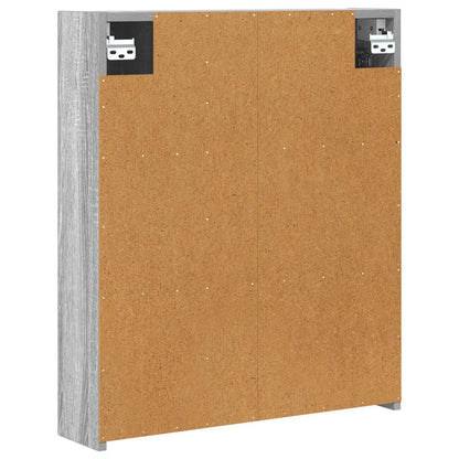 Badkamer spiegelkast met plank Grijs Sonoma 60 x 14,5 x 70 cm