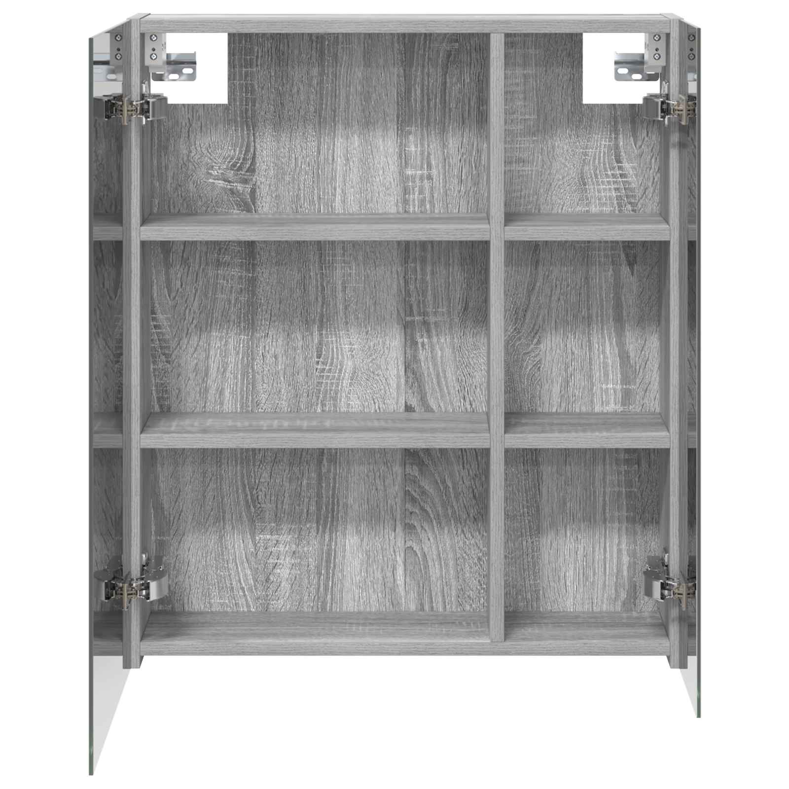 Badkamer spiegelkast met plank Grijs Sonoma 60 x 14,5 x 70 cm