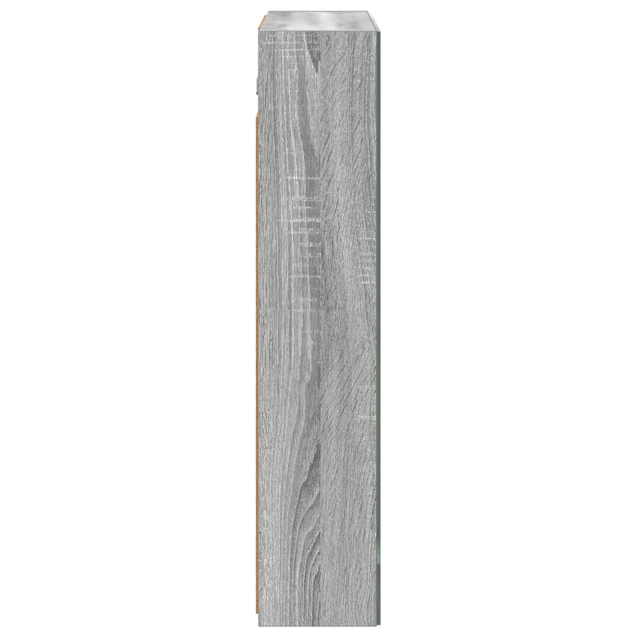 Badkamer spiegelkast met plank Grijs Sonoma 60 x 14,5 x 70 cm