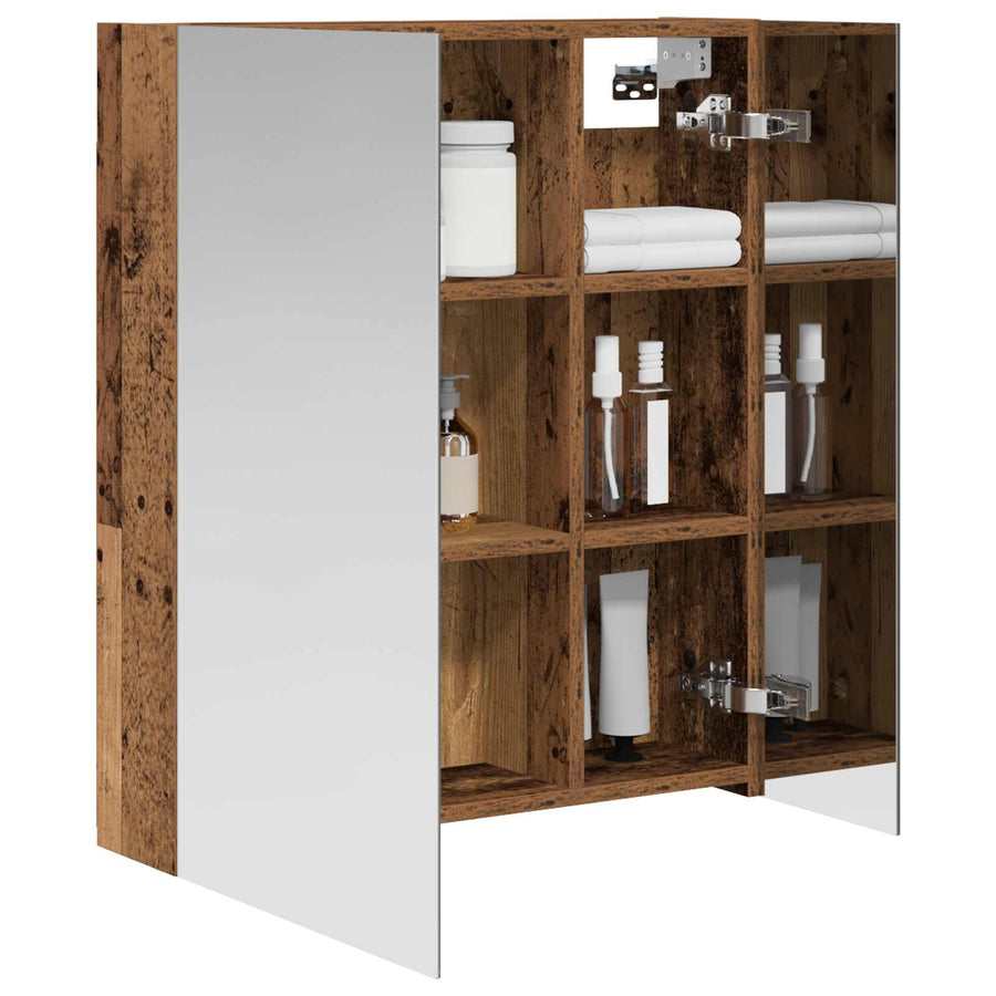 Badkamer spiegelkast Oudhout 60 x 14,5 x 70 cm Bewerkt hout