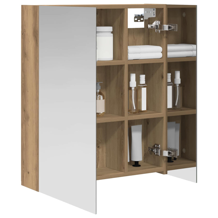 Badkamer spiegelkast Ambachtelijk eiken 60 x 14,5 x 70 cm