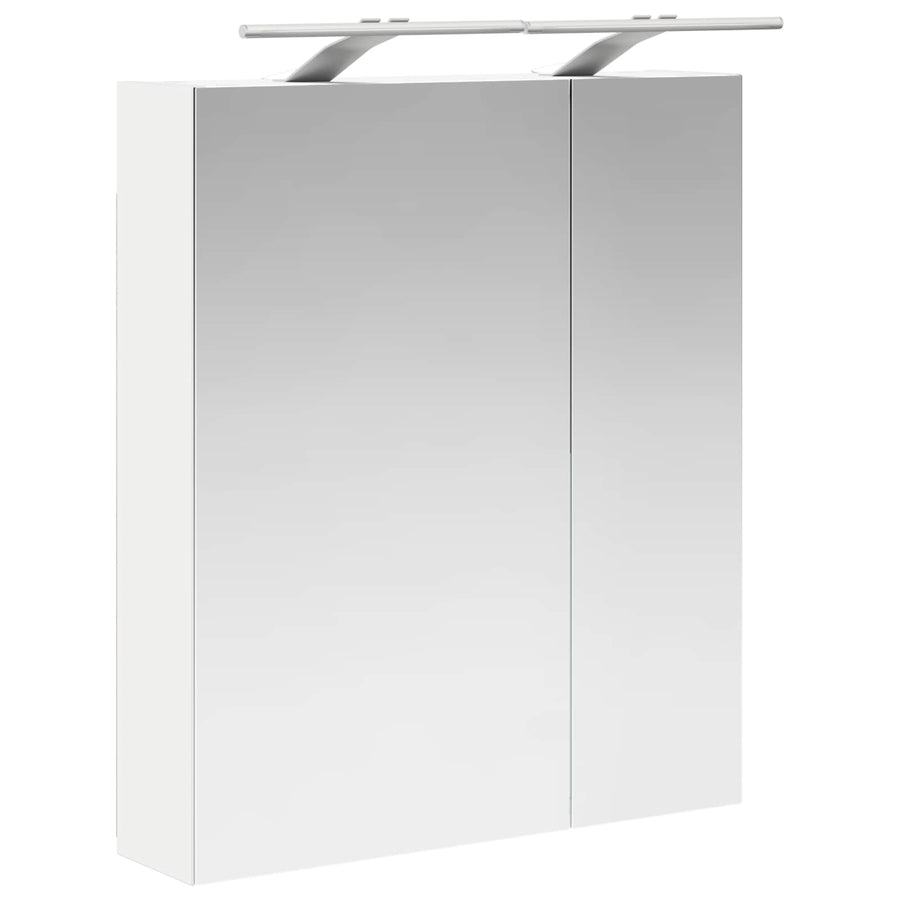 Badkamer spiegelkast Wit 60 x 14,5 x 70 cm Bewerkt hout