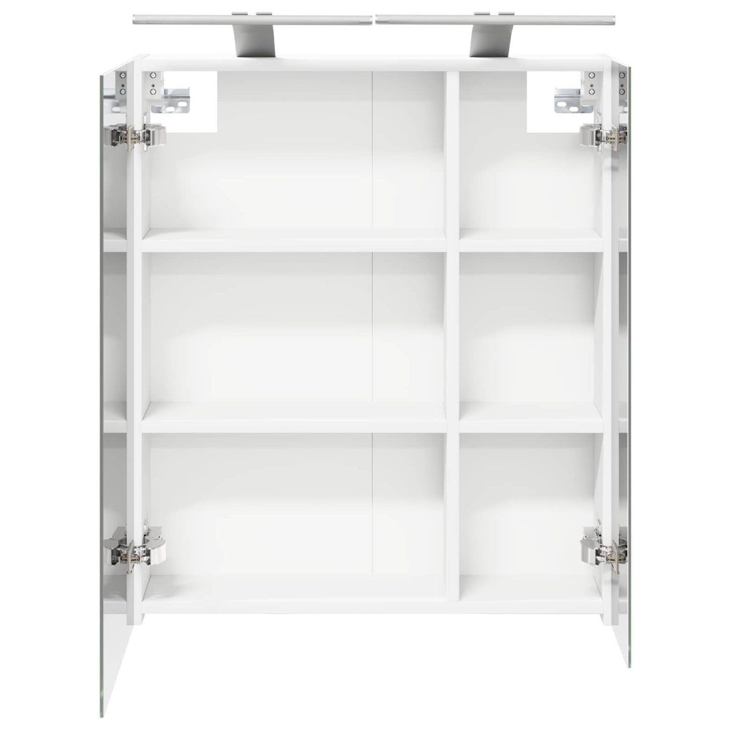 Badkamer spiegelkast Wit 60 x 14,5 x 70 cm Bewerkt hout