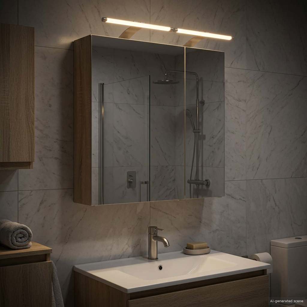Badkamer spiegelkast met plank Sonoma Eiken 60 x 14,5 x 70 cm