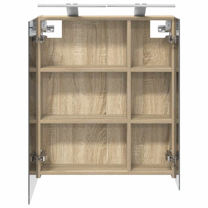 Badkamer spiegelkast met plank Sonoma Eiken 60 x 14,5 x 70 cm