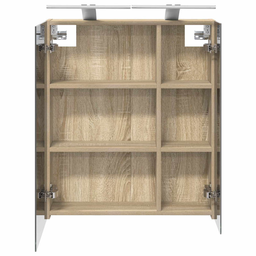 Badkamer spiegelkast met plank Sonoma Eiken 60 x 14,5 x 70 cm