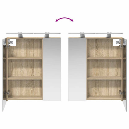 Badkamer spiegelkast met plank Sonoma Eiken 60 x 14,5 x 70 cm