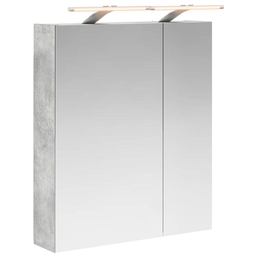 Badkamer spiegelkast Beton Grijs 60 x 14,5 x 70 cm Bewerkt hout