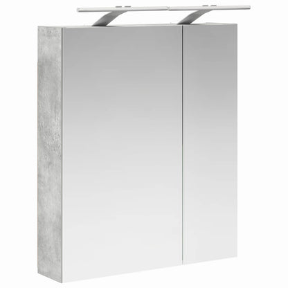 Badkamer spiegelkast Beton Grijs 60 x 14,5 x 70 cm Bewerkt hout