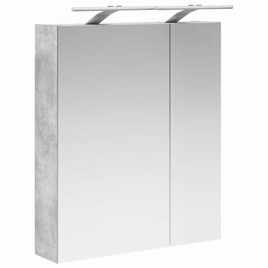 Badkamer spiegelkast Beton Grijs 60 x 14,5 x 70 cm Bewerkt hout