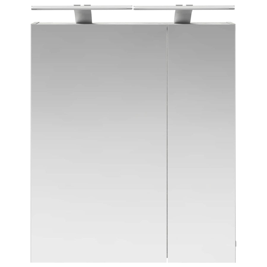 Badkamer spiegelkast Beton Grijs 60 x 14,5 x 70 cm Bewerkt hout