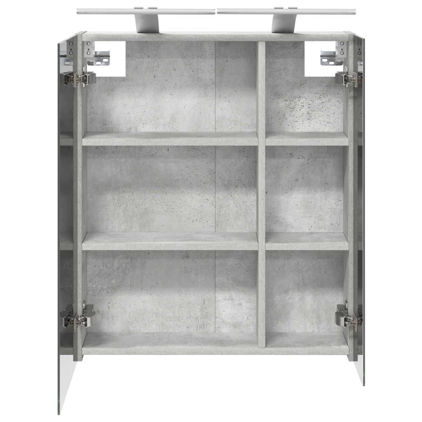 Badkamer spiegelkast Beton Grijs 60 x 14,5 x 70 cm Bewerkt hout