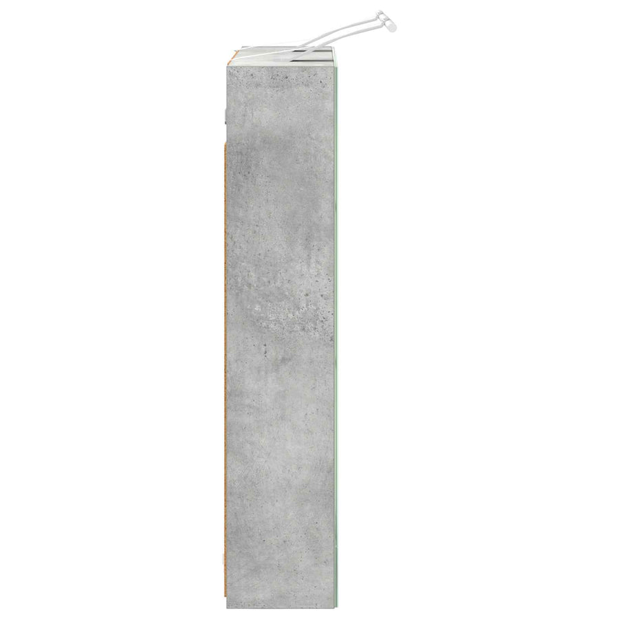 Badkamer spiegelkast Beton Grijs 60 x 14,5 x 70 cm Bewerkt hout