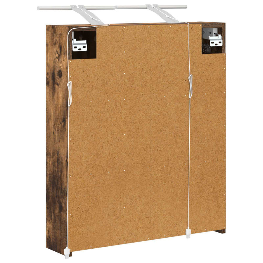 Badkamer spiegelkast met plank Gerookt eiken 60 x 14,5 x 70 cm
