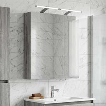 Badkamer spiegelkast met plank Grijs Sonoma 60 x 14,5 x 70 cm