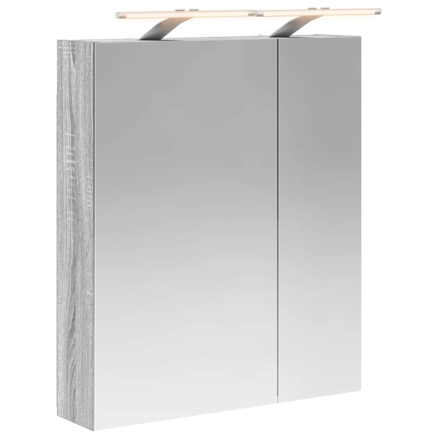 Badkamer spiegelkast met plank Grijs Sonoma 60 x 14,5 x 70 cm