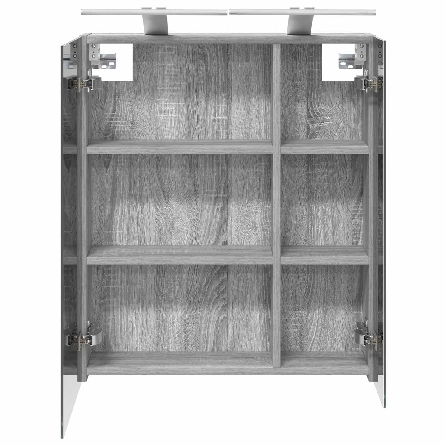 Badkamer spiegelkast met plank Grijs Sonoma 60 x 14,5 x 70 cm