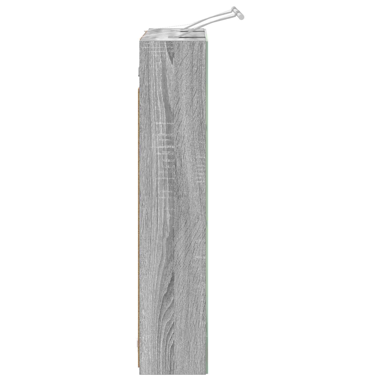Badkamer spiegelkast met plank Grijs Sonoma 60 x 14,5 x 70 cm