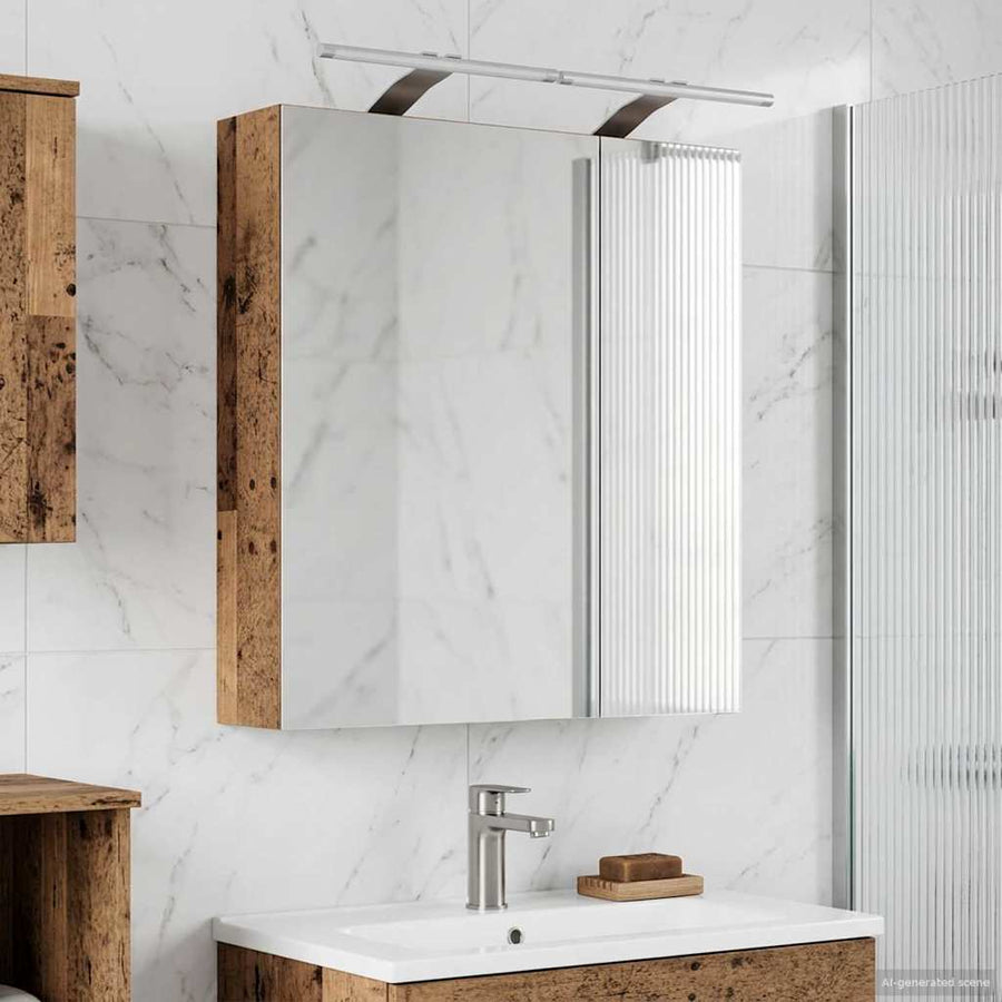 Badkamer spiegelkast Oudhout 60 x 14,5 x 70 cm Bewerkt hout