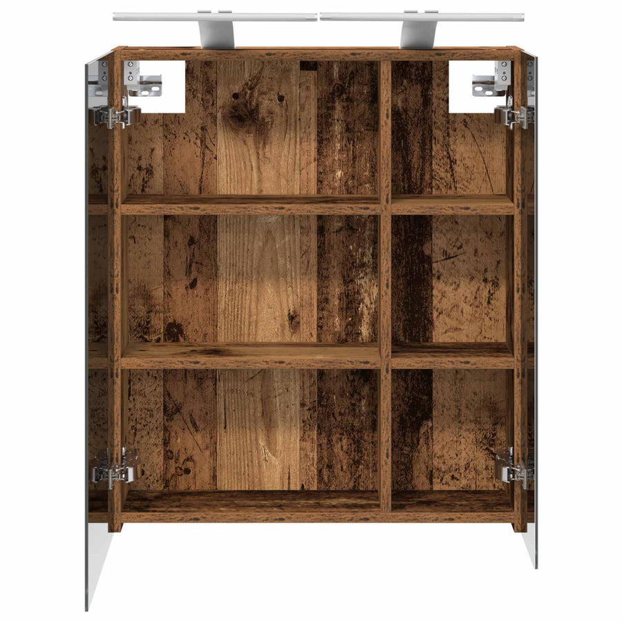 Badkamer spiegelkast Oudhout 60 x 14,5 x 70 cm Bewerkt hout