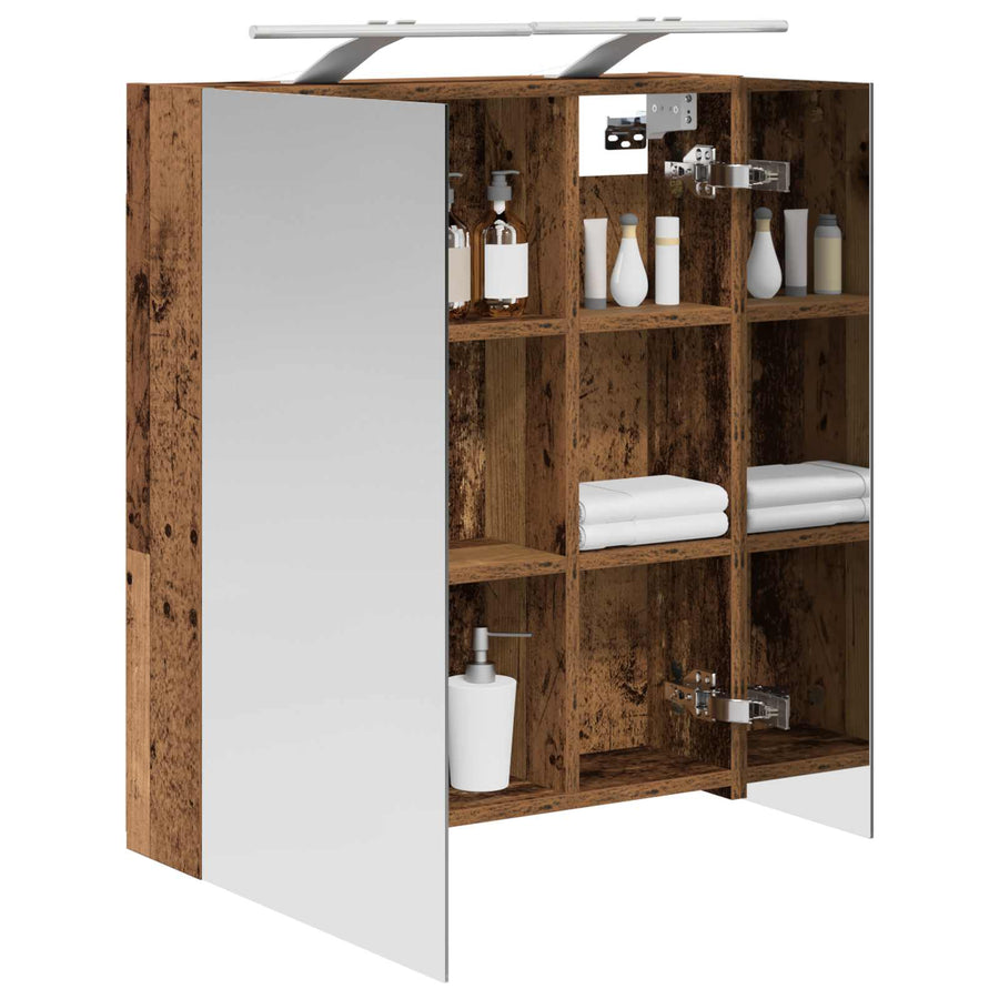 Badkamer spiegelkast Oudhout 60 x 14,5 x 70 cm Bewerkt hout