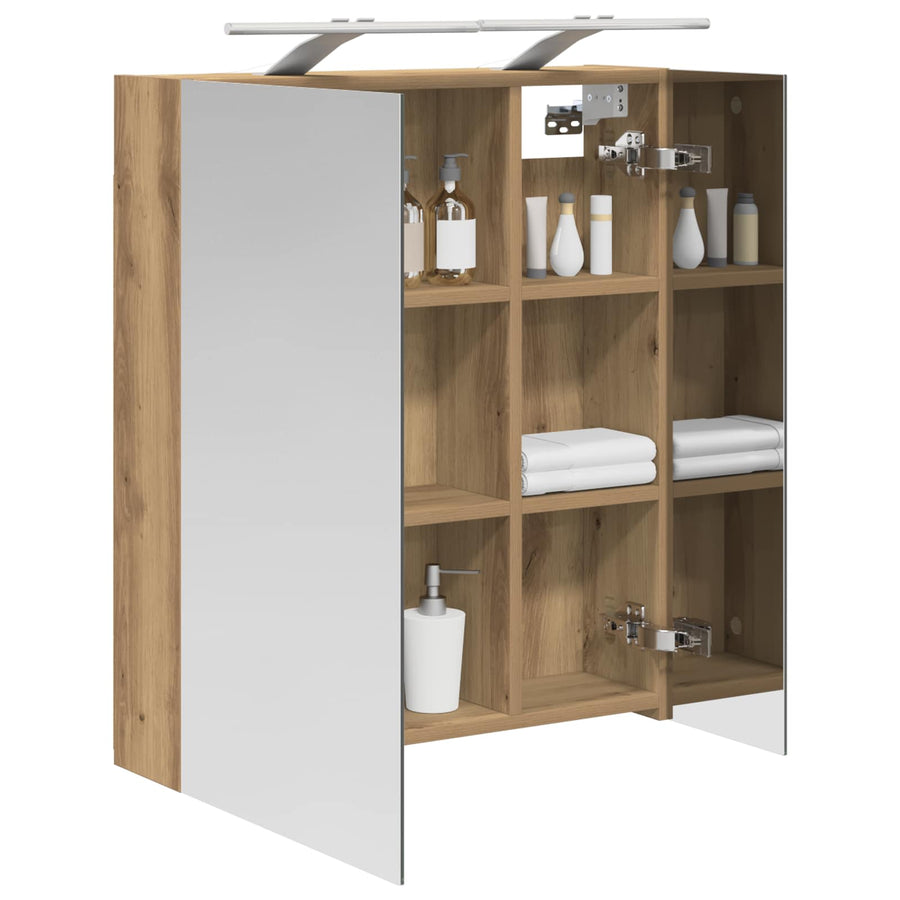 Badkamer spiegelkast Ambachtelijk eiken 60 x 14,5 x 70 cm