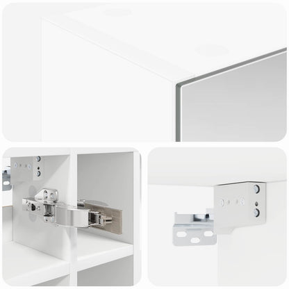Badkamer spiegelkast voor Wit 60 x 14,5 x 50 cm Bewerkt hout