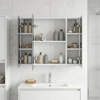 Badkamer spiegelkast voor Wit 60 x 14,5 x 50 cm Bewerkt hout