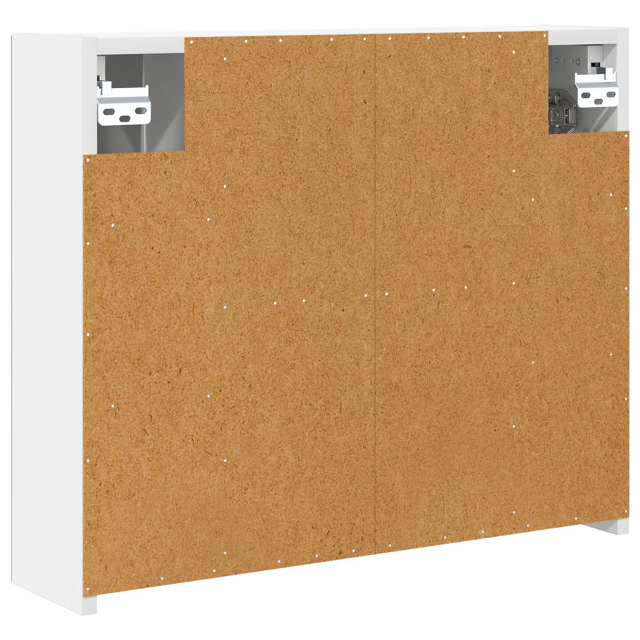 Badkamer spiegelkast voor Wit 60 x 14,5 x 50 cm Bewerkt hout