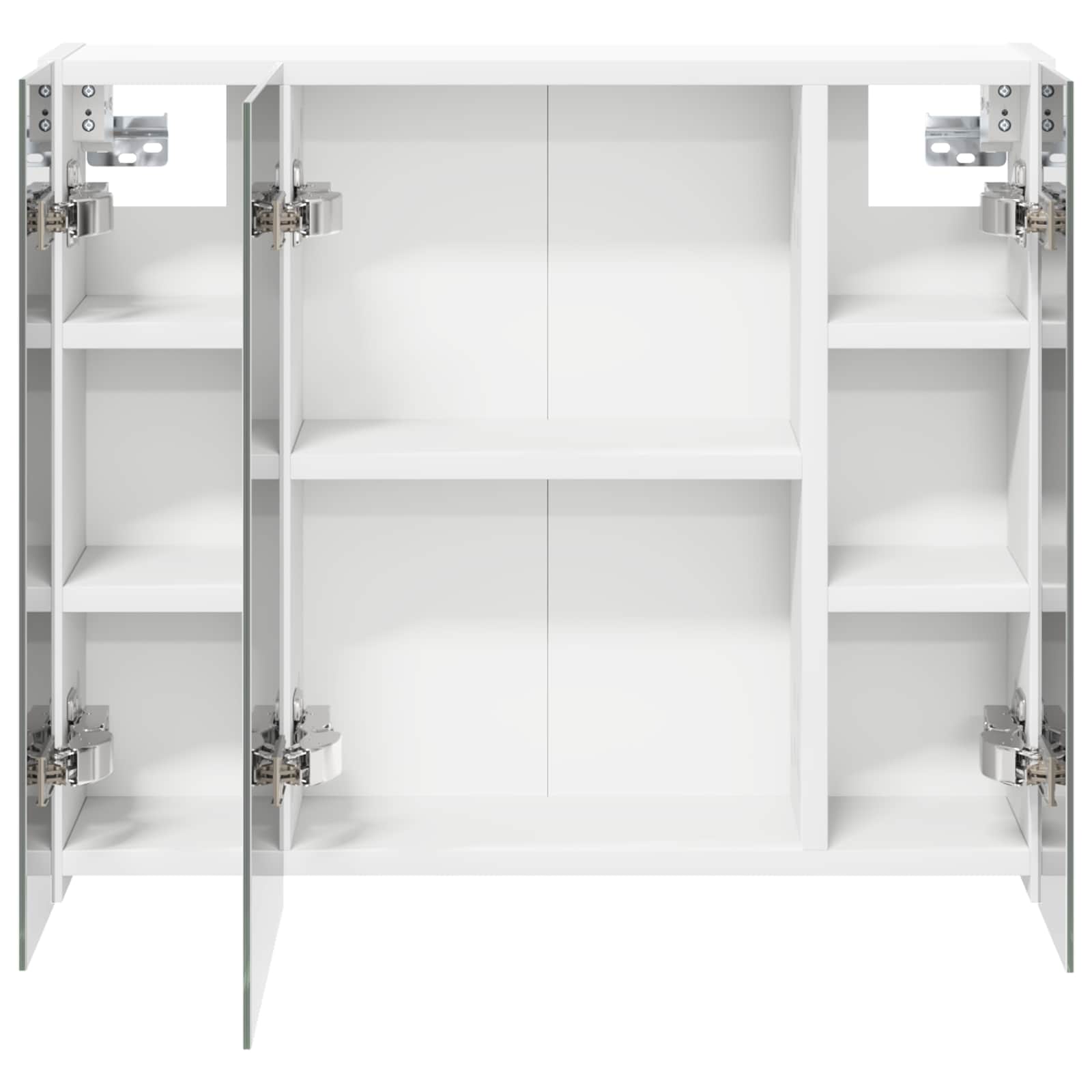 Badkamer spiegelkast voor Wit 60 x 14,5 x 50 cm Bewerkt hout