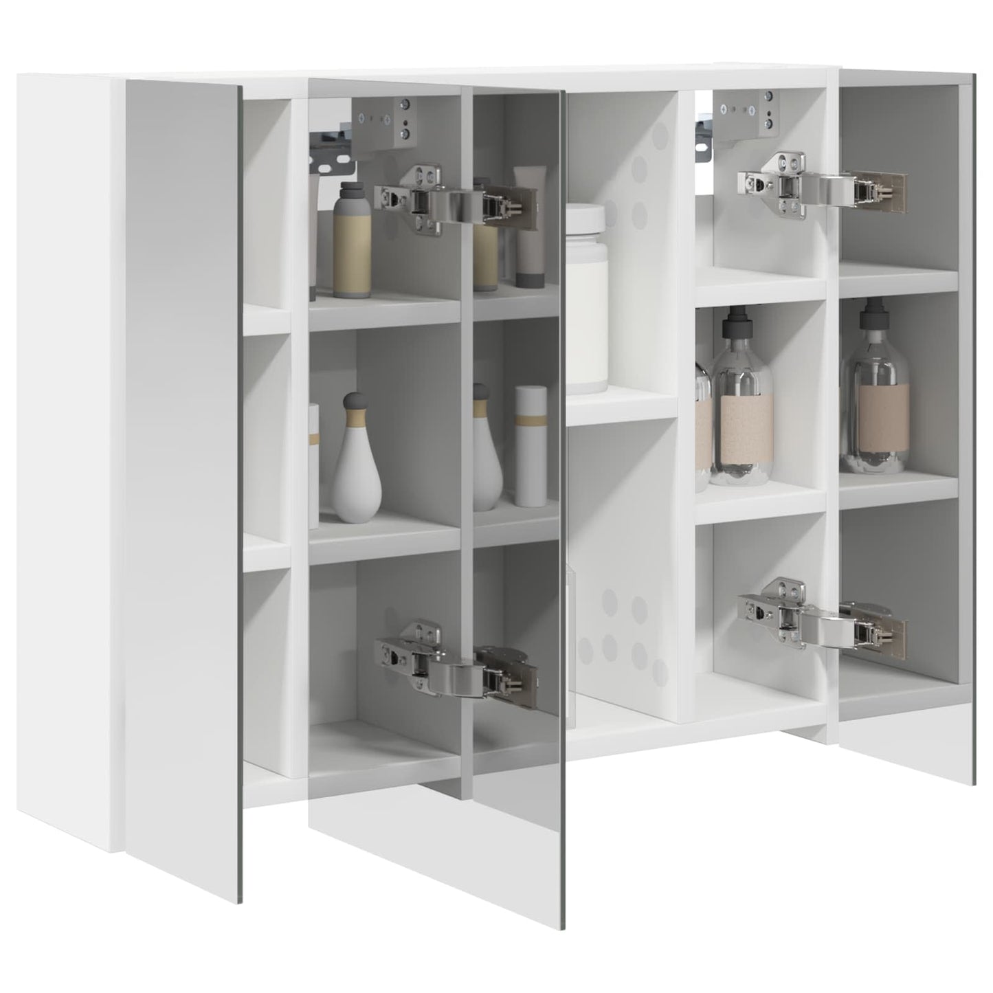 Badkamer spiegelkast voor Wit 60 x 14,5 x 50 cm Bewerkt hout