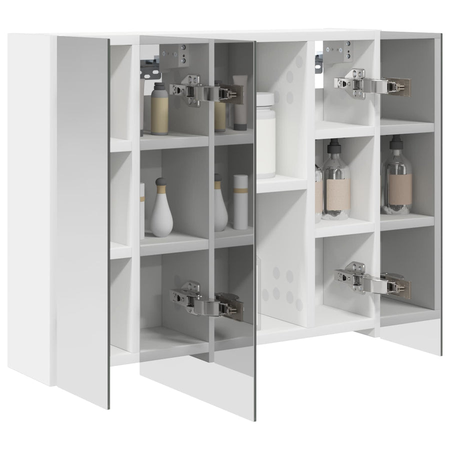 Badkamer spiegelkast voor Wit 60 x 14,5 x 50 cm Bewerkt hout