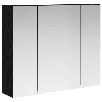 Badkamer spiegelkast Zwart Eiken 60 x 14,5 x 50 cm Bewerkt hout