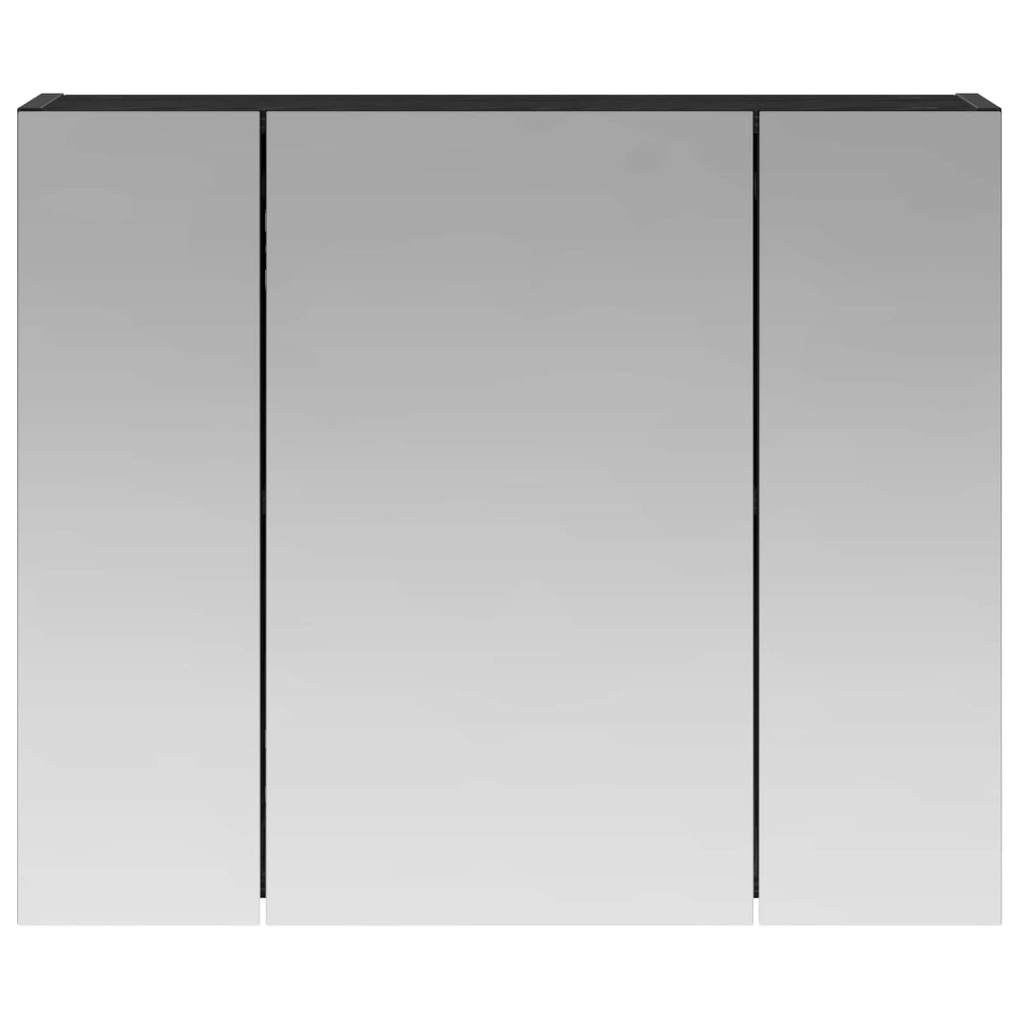 Badkamer spiegelkast Zwart Eiken 60 x 14,5 x 50 cm Bewerkt hout
