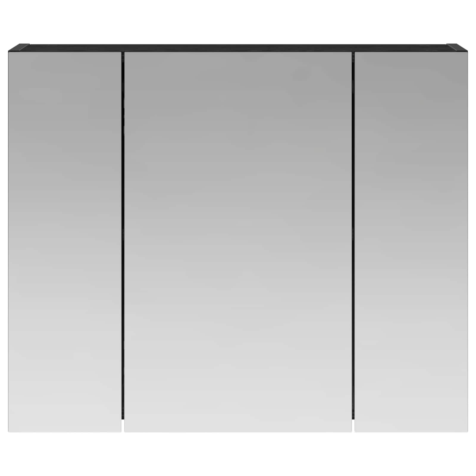 Badkamer spiegelkast Zwart Eiken 60 x 14,5 x 50 cm Bewerkt hout