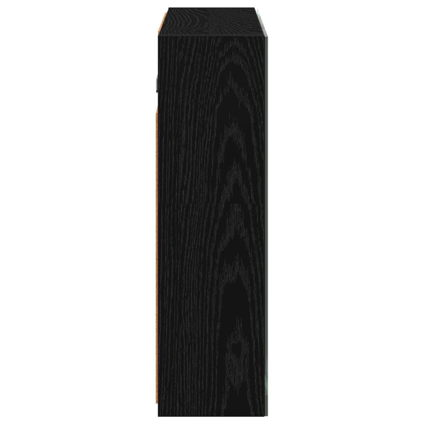 Badkamer spiegelkast Zwart Eiken 60 x 14,5 x 50 cm Bewerkt hout