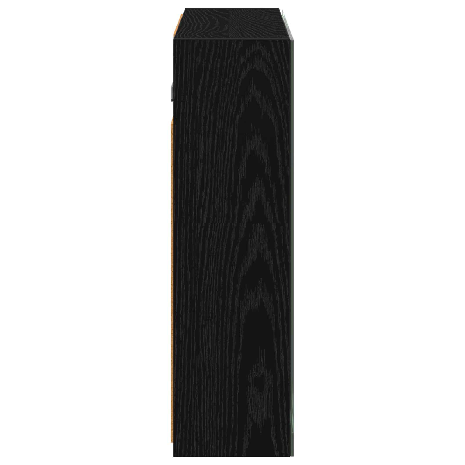 Badkamer spiegelkast Zwart Eiken 60 x 14,5 x 50 cm Bewerkt hout