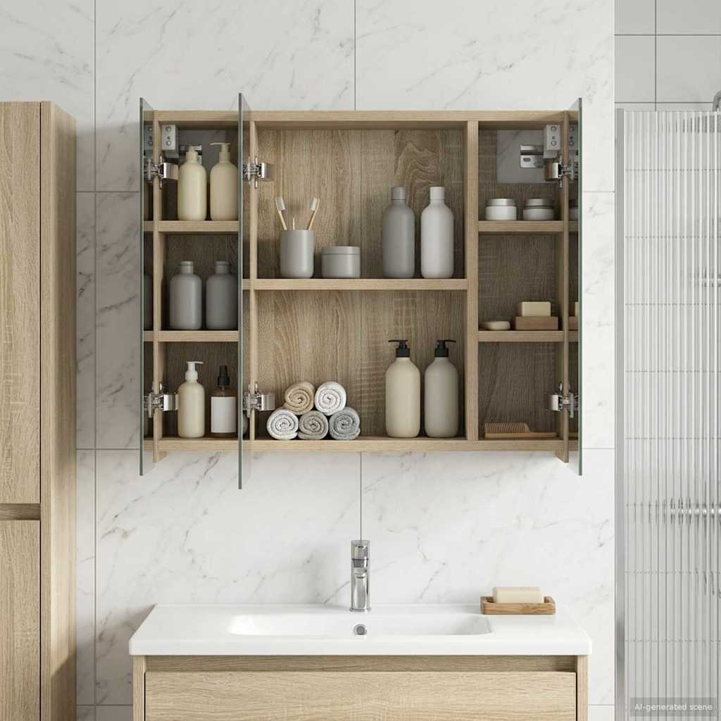 Badkamer spiegelkast Sonoma Eiken 60 x 14,5 x 50 cm