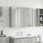 Badkamer spiegelkast 60x14,5x50 cm beton grijs bewerkt hout
