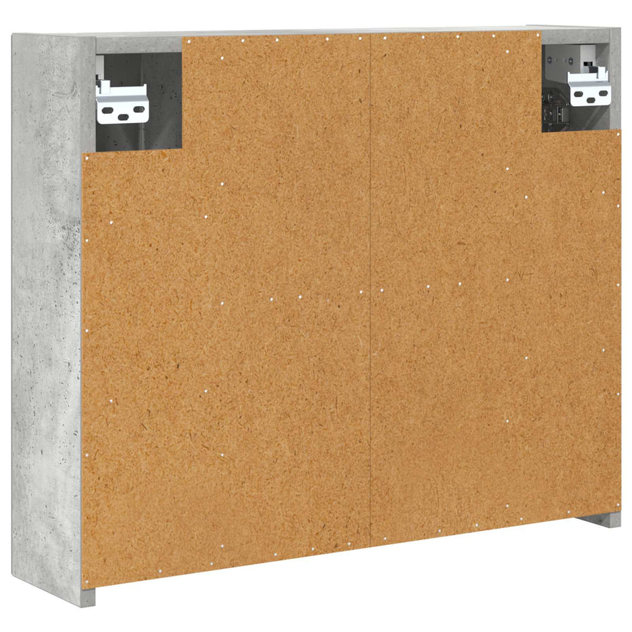 Badkamer spiegelkast Beton Grijs 60 x 14,5 x 50 cm Bewerkt hout