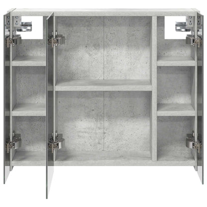 Badkamer spiegelkast Beton Grijs 60 x 14,5 x 50 cm Bewerkt hout