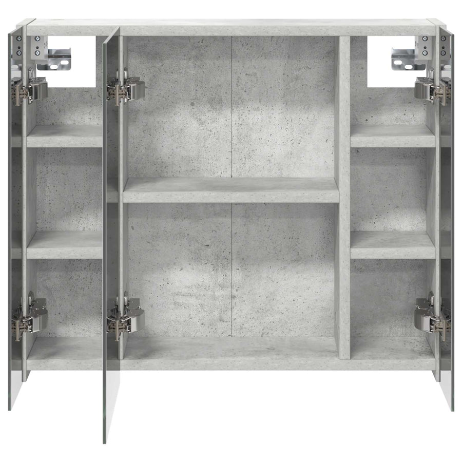 Badkamer spiegelkast Beton Grijs 60 x 14,5 x 50 cm Bewerkt hout